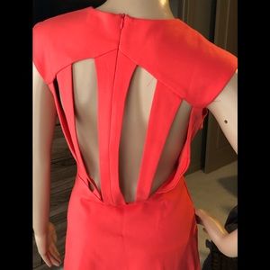 Coral summer A-line dress